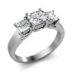0.90CT Princess Cut Diamonds Three Stone Ring , picture number 0