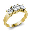 0.90CT Princess Cut Diamonds Three Stone Ring , picture number 1
