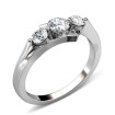 0.85CT Round Cut Diamonds Three Stone Ring , picture number 1