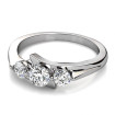 0.85CT Round Cut Diamonds Three Stone Ring , picture number 2