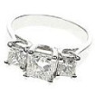 1.40CT Princess Cut Diamonds Three Stone Ring , picture number 1