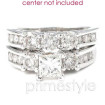 1.80CT Bridal Set with Princess and Round Cut Diamonds , picture number 1