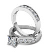 2.60CT Bridal Set with Princess and Round Cut Diamonds , picture number 1