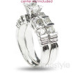 1.55CT Princess and Round Cut Diamond Bridal Set , picture number 1