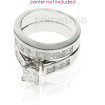 Engagement Ring and Wedding Band Bridal Set - 2.25CT Princess Cut Diamonds , picture number 2