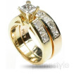 Engagement Ring and Wedding Band Bridal Set - 2.60CT Princess Cut Diamonds , picture number 1