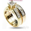 Engagement Ring and Wedding Band Bridal Set - 2.25CT Princess Cut Diamonds , picture number 1