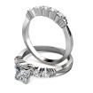 Princess and Round Cut Diamond Bridal Set with A 1.55CT Total Weight , picture number 1