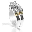 Diamond Bridal Set with Princess and Round Cut Diamonds - 2.00CT Total Weight , picture number 1