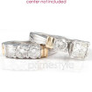 Diamond Bridal Set with Princess and Round Cut Diamonds - 1.20CT Total Weight , picture number 1