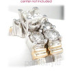 Diamond Bridal Set with Princess and Round Cut Diamonds - 1.20CT Total Weight , picture number 2