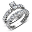 5.65CT Emerald and Round Cut Diamonds Bridal Set , picture number 2