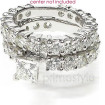 5.30CT princess and round Cut Diamonds Bridal Set , picture number 2