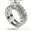 5.30CT princess and round Cut Diamonds Bridal Set , picture number 1