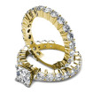 6.30CT princess and round Cut Diamonds Bridal Set , picture number 1
