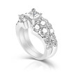 Bridal Set - 2.90CT Princess and Round Cut Diamonds , picture number 1