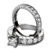 princess and round Cut Diamonds - 1.45CT Total Weight Bridal Set , picture number 0