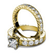 princess and round Cut Diamonds - 2.45CT Total Weight Bridal Set , picture number 1