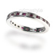 1.60CT Princess Cut Diamonds and Rubies Eternity Band , picture number 2