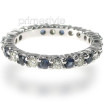 1.50CT Round Cut Diamonds and Sapphires Eternity Band , picture number 1