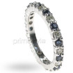 1.50CT Round Cut Diamonds and Sapphires Eternity Band , picture number 1