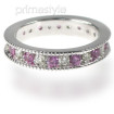 1.50CT Round Cut Diamonds and Pink Sapphires Eternity Band , picture number 0
