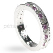 1.50CT Round Cut Diamonds and Pink Sapphires Eternity Band , picture number 1