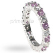 1.50CT Round Cut Diamonds and Pink Sapphires Eternity Band , picture number 1