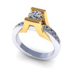 0.80CT Round Cut Diamonds Engagement Ring , picture number 2