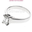 14KT White Gold Emerald Cut Solitaire Ring , picture number 2