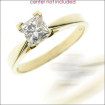 18KT Yellow Gold Princess Cut Solitaire Ring , picture number 1