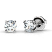 Diamond Stud Earrings with 1.50CT Total Weight and 14KT White Gold Setting , picture number 2