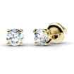Diamond Stud Earrings with 2.00CT Total Weight and 14KT Yellow Gold Setting , picture number 2