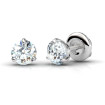 Diamond Stud Earrings with 0.25CT Total Weight In 14KT White Gold Setting , picture number 2