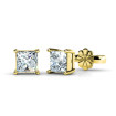 Princess Cut Diamond Stud Earrings In 14KT Yellow Gold Setting -- 1.00CT , picture number 0