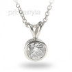 0.25CT Round Cut Diamond Solitaire Pendant , picture number 2