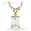 0.80CT Emerald Cut Diamond Solitaire Pendant , picture number 1