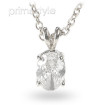0.55CT Oval Cut Diamond Solitaire Pendant , picture number 2