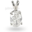 0.55CT Oval Cut Diamond Solitaire Pendant , picture number 1