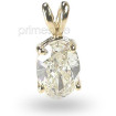 0.25CT Oval Cut Diamond Solitaire Pendant , picture number 1