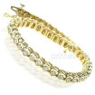 7.10CT Round Cut 14KT Yellow Gold Diamonds Tennis Bracelet , picture number 0
