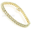 7.10CT Round Cut 14KT Yellow Gold Diamonds Tennis Bracelet , picture number 1
