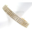 5.70CT Round Cut Diamonds (H/SI1-SI2) and 14KT Yellow Gold Bracelet , picture number 2