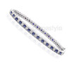 1.00CT Diamonds Sapphires Bracelet In 14KT White Gold , picture number 1