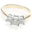 1.00CT Princess Cut Diamonds Three Stone Ring , picture number 1