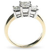 1.00CT Princess Cut Diamonds Three Stone Ring , picture number 2
