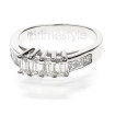 1.10CT Emerald and Princess Cut Diamond Wedding Band , picture number 1