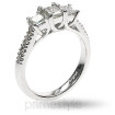 1.10CT Princess and Round Cut Diamonds Three Stone Ring , picture number 1