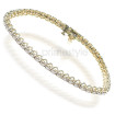 14KT Yellow Gold 3.00CT Round Cut Tennis Bracelet , picture number 1