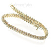 14KT Yellow Gold 1.00CT Round Cut Diamonds Tennis Bracelet , picture number 1